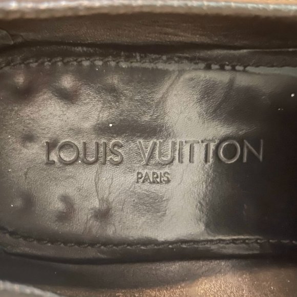 Louis Vuitton LV Lexington Loafers Pebbled Leather - BLACK - GUC Mens Size 10US - Picture 10 of 10